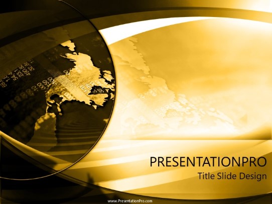 Golden Globe PowerPoint Template title slide design