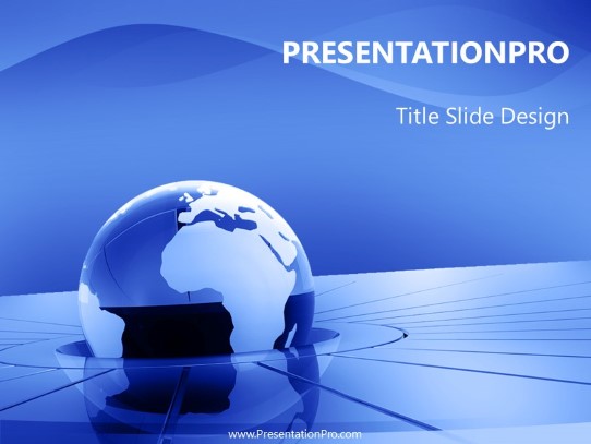 Hightech World PowerPoint Template title slide design