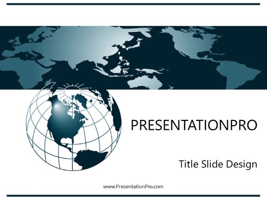 International Insight Blue PowerPoint Template title slide design