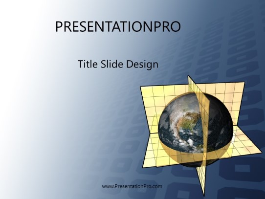 Outer Orbit Blue PowerPoint Template title slide design