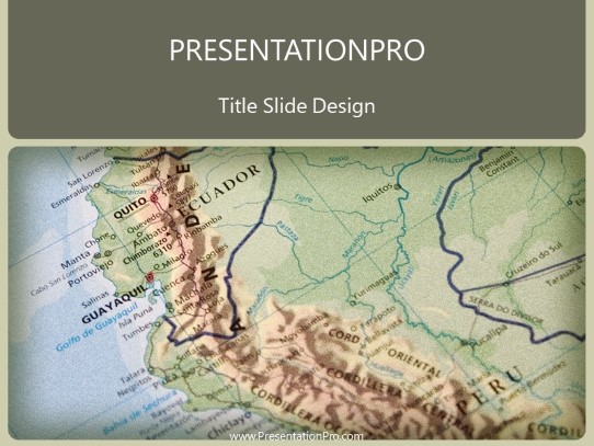 Peru Map PowerPoint Template title slide design