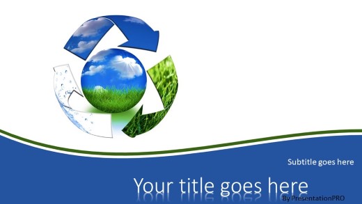 Recycle Resources Widescreen PowerPoint Template title slide design