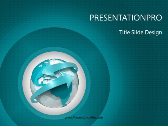 World Around Me Teal PowerPoint Template title slide design