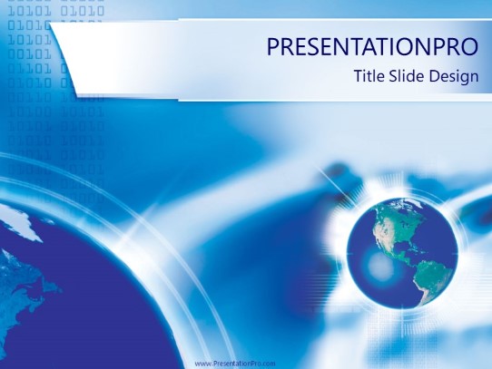 World Glow PowerPoint Template title slide design