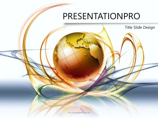 Global Swirls A PowerPoint Template title slide design