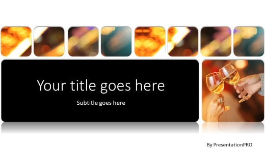 A Toast Widescreen PowerPoint Template title slide design