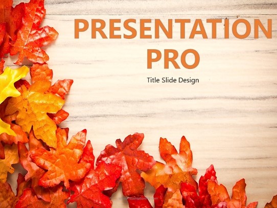 Autumn Foliage PowerPoint Template title slide design
