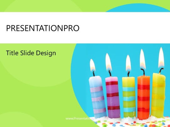 Birthday Wishes PowerPoint Template title slide design