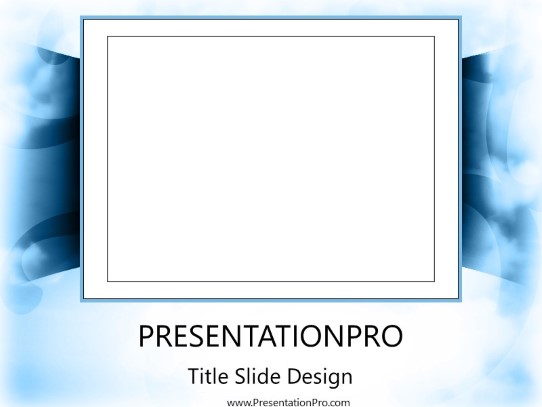 Blue Frame PowerPoint Template title slide design