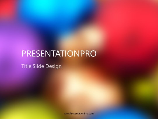 Christmas Balls Blured PowerPoint Template title slide design