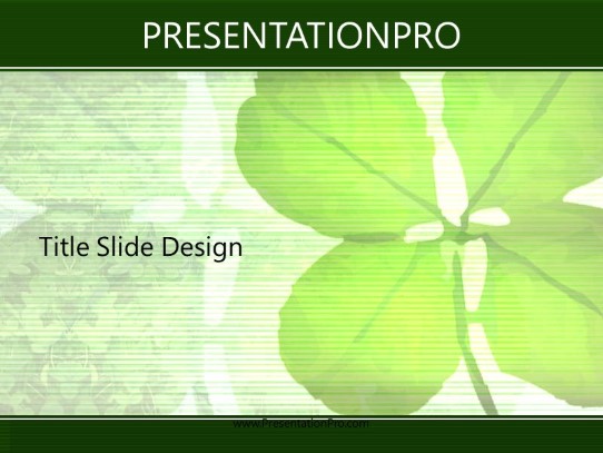 Clover PowerPoint Template title slide design