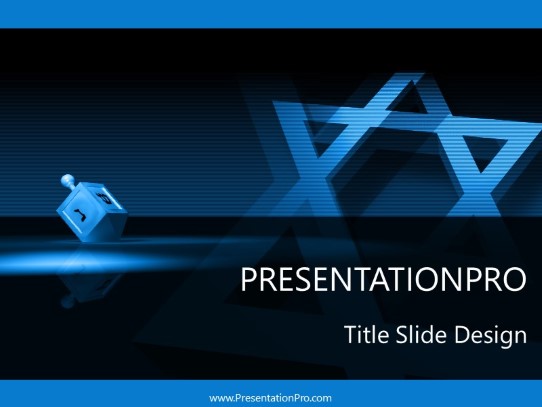 Dreidel PowerPoint Template title slide design