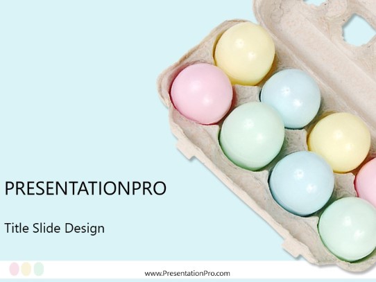 Eggs PowerPoint Template title slide design