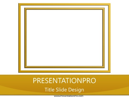 Gold Frame PowerPoint Template title slide design