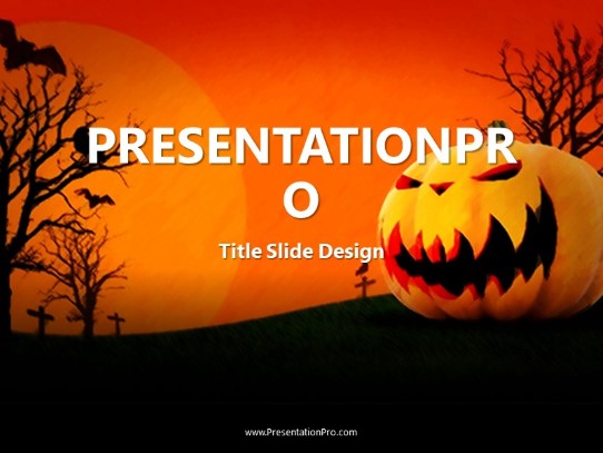 Halloween Pumpkin PowerPoint Template title slide design