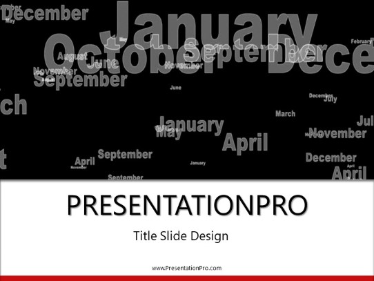 Months Of The Year PowerPoint Template title slide design