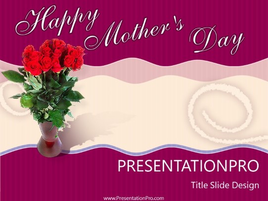 Mothers Day PowerPoint Template title slide design