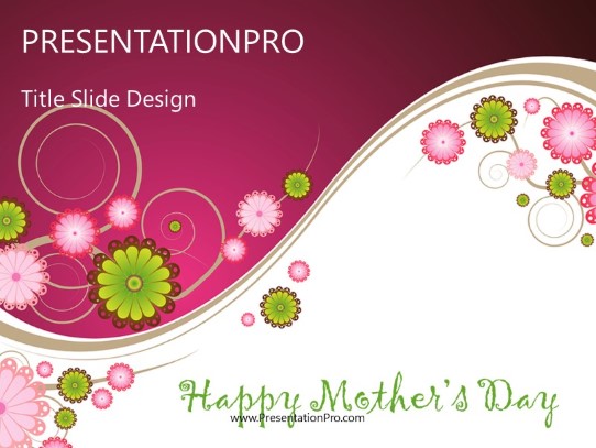 Mothers Day 02 PowerPoint Template title slide design
