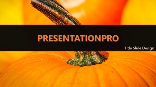 Pumpkins Top Widescreen PowerPoint Template title slide design