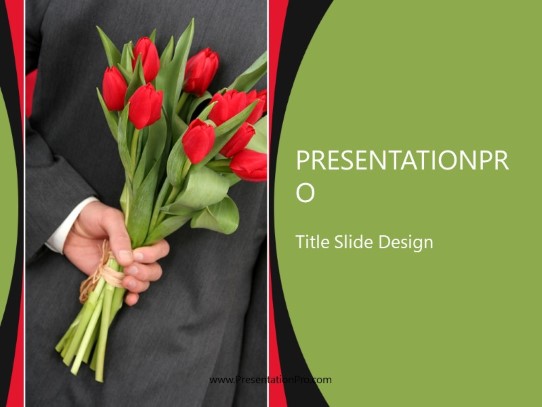Tulip Surprise PowerPoint Template title slide design