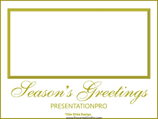 Seasons Greeting 01 PowerPoint Template title slide design