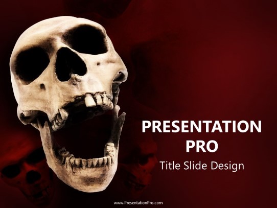 Skull PowerPoint Template title slide design