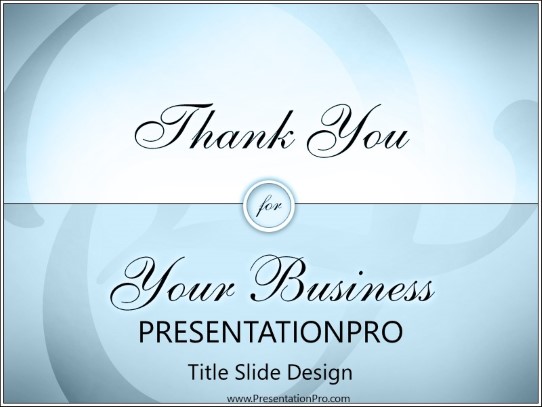 Thankyoubusiness PowerPoint Template title slide design