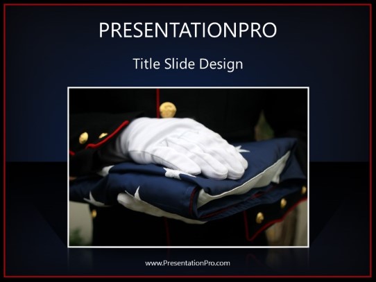 Veterans Day PowerPoint Template title slide design