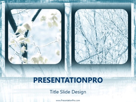 Wintery PowerPoint Template title slide design