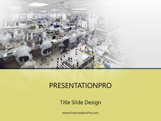 Clean Room PowerPoint Template title slide design