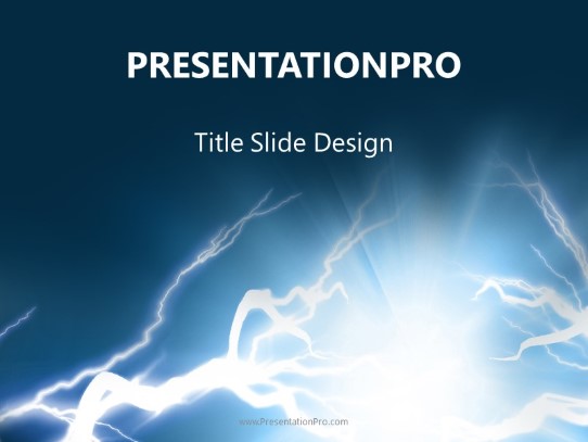 Electric Shock PowerPoint Template title slide design