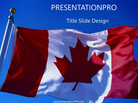 Canada PowerPoint Template title slide design