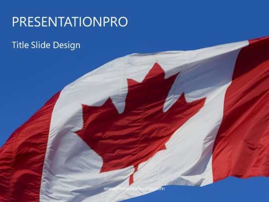 Canada Spirit PowerPoint Template title slide design