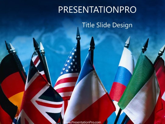 Flagsofglory PowerPoint Template title slide design