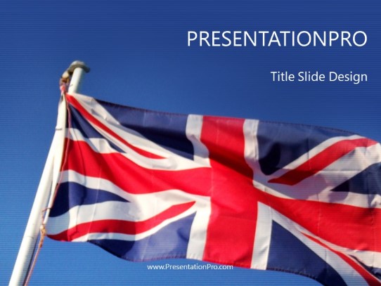Uk British Flag PowerPoint Template title slide design
