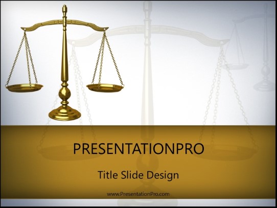Balance PowerPoint Template title slide design
