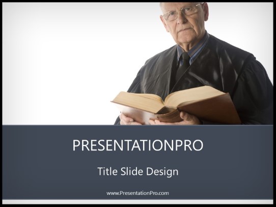 Judge Me PowerPoint Template title slide design