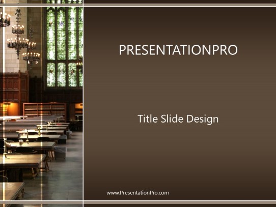 Law Library PowerPoint Template title slide design