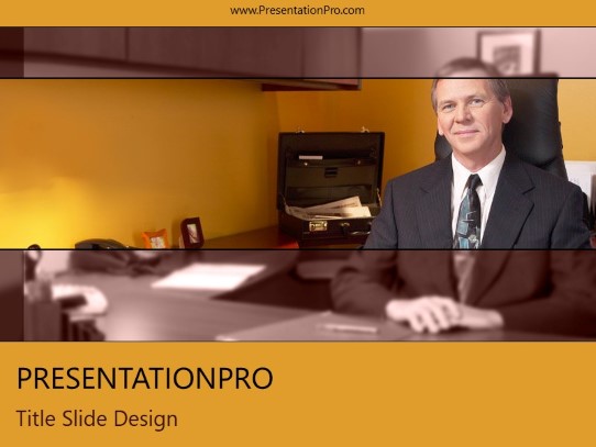 Manager PowerPoint Template title slide design