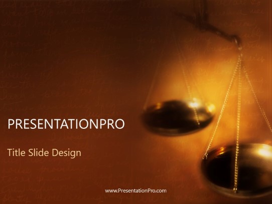 Scales PowerPoint Template title slide design