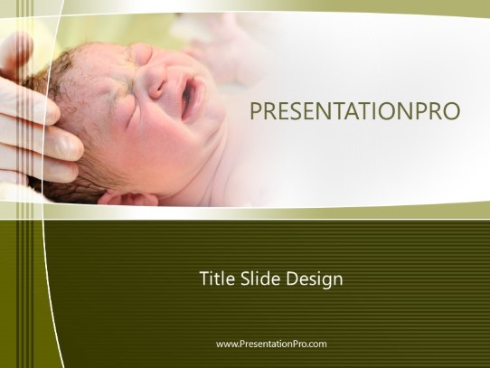 New Born PowerPoint Template title slide design
