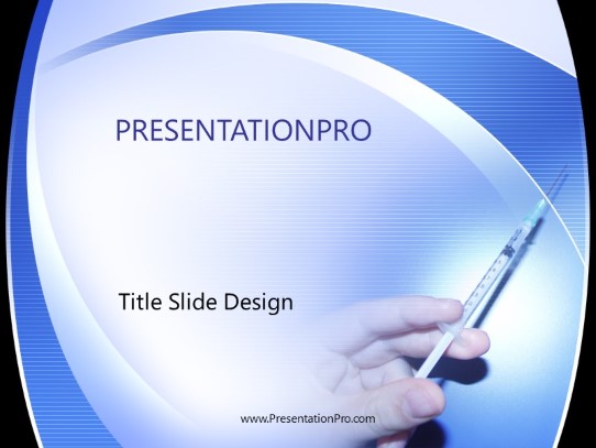 Injection needle PowerPoint Template title slide design