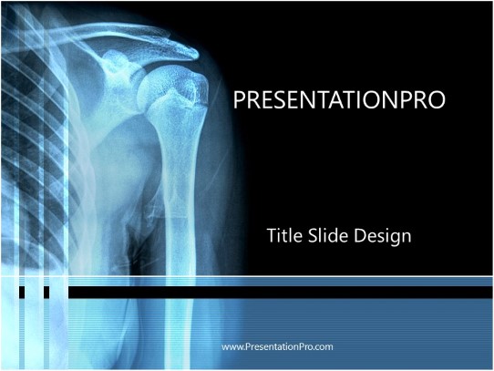 Skeleton x-ray PowerPoint Template title slide design