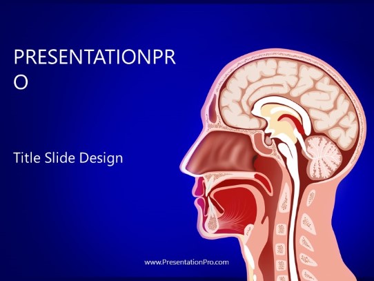 Anatomy Head PowerPoint Template title slide design