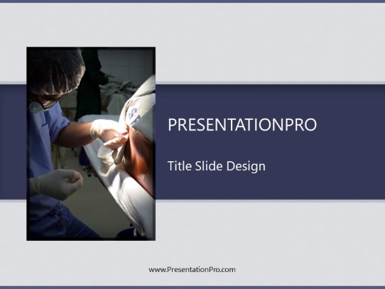 Anesthesiologist At Work PowerPoint Template title slide design