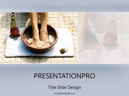 Aromatherapy Footsoak PowerPoint Template title slide design