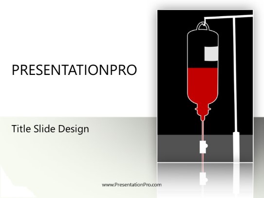 Blood Transfusion PowerPoint Template title slide design