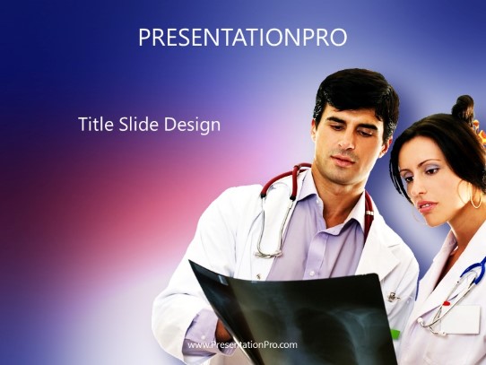Conferring Over X Ray PowerPoint Template title slide design