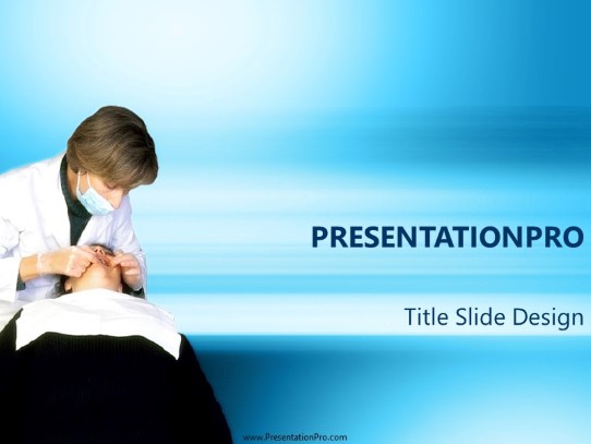 Dentist PowerPoint Template title slide design