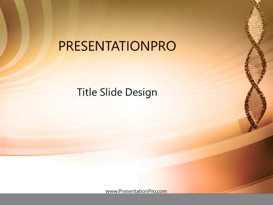 Dna Swirl Orange PowerPoint Template title slide design
